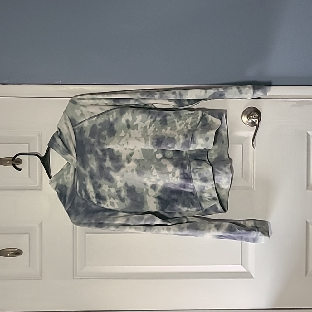 SO blue and white tie die hoodie